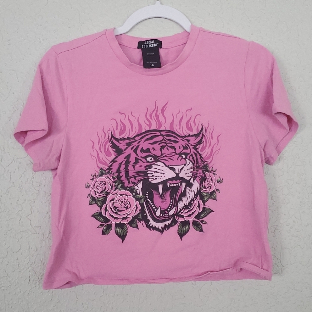 Hot Topic Pink Short Sleeve Baby Tee